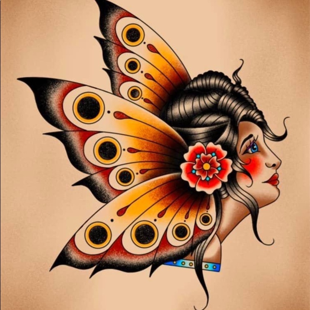 Traditional tattoo print